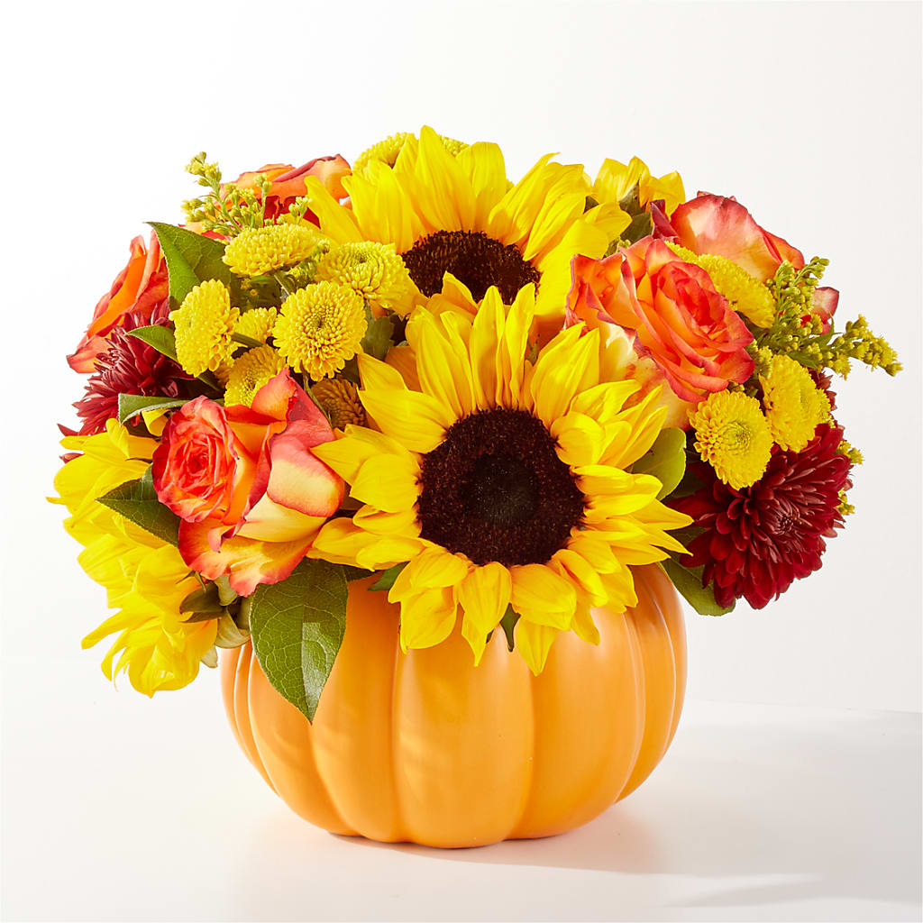 Golden Gourd Pumpkin Bouquet – Rhea Flower Shop, Toronto ON