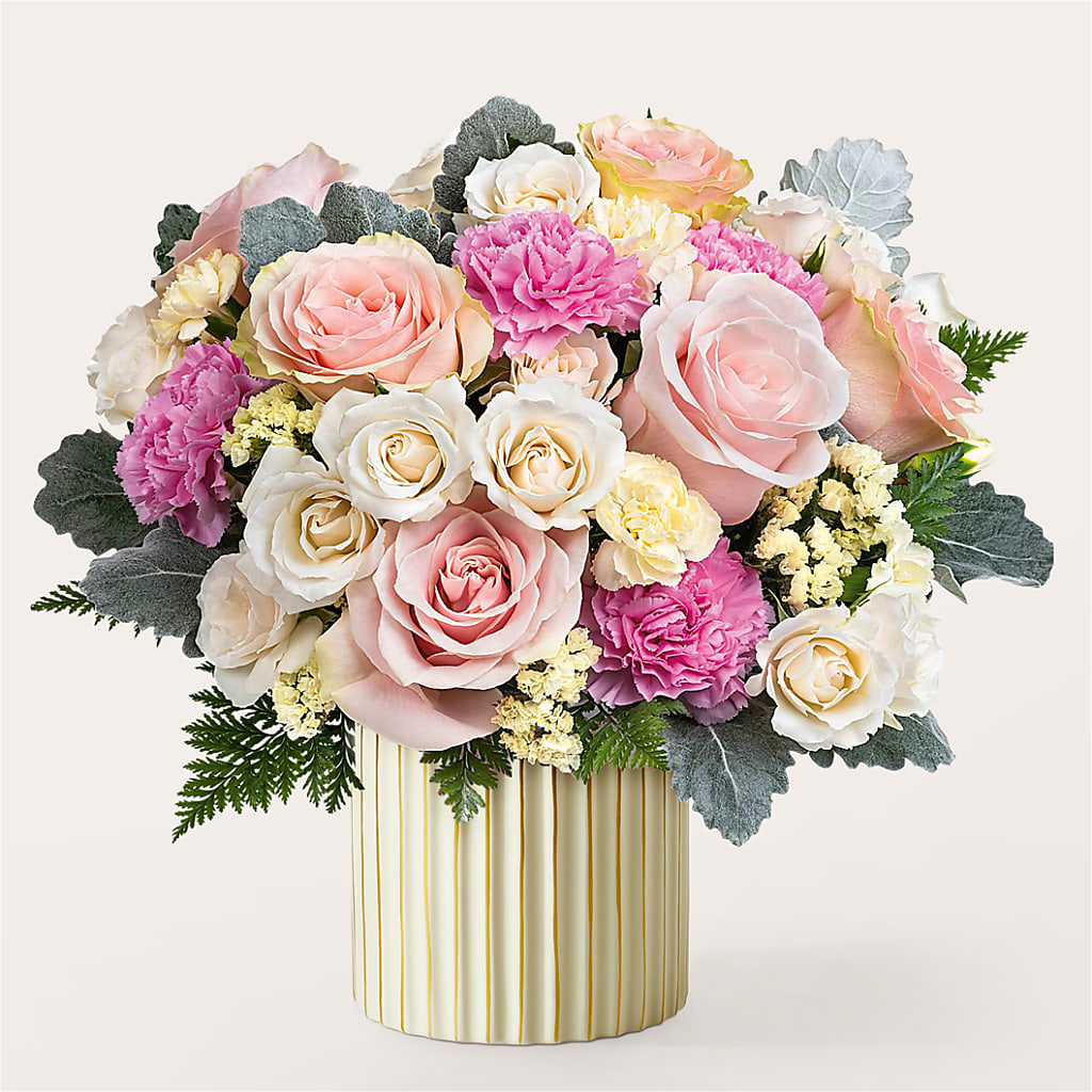 Blissful Moments Bouquet with Ivory Vase – Rhea Flower Shop, Toronto ON