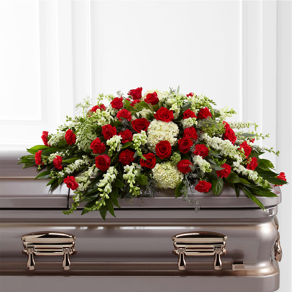 Sincerity Casket Spray – Rhea Flower Shop, Toronto ON