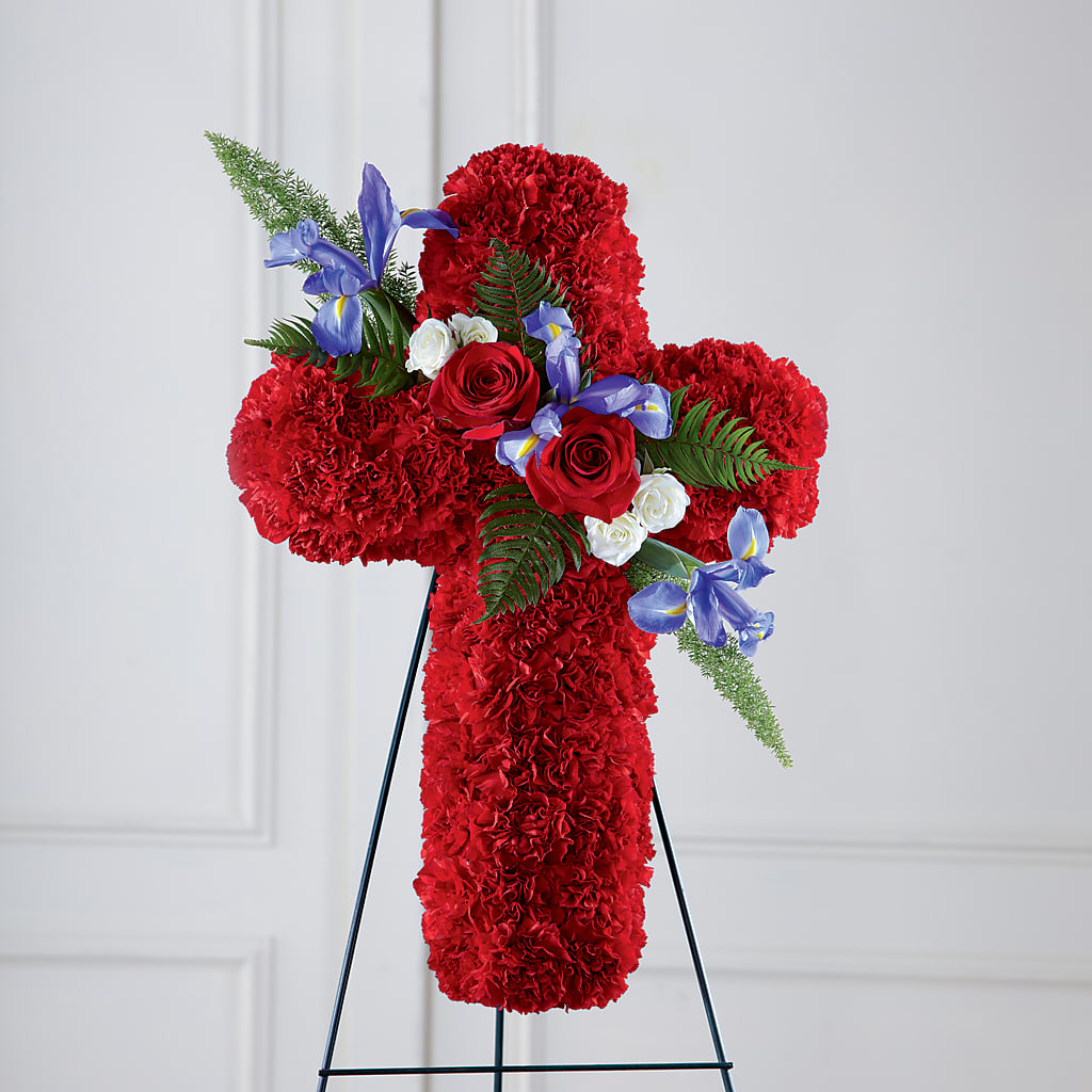 Faithful Hero Floral Cross – Rhea Flower Shop, Toronto ON