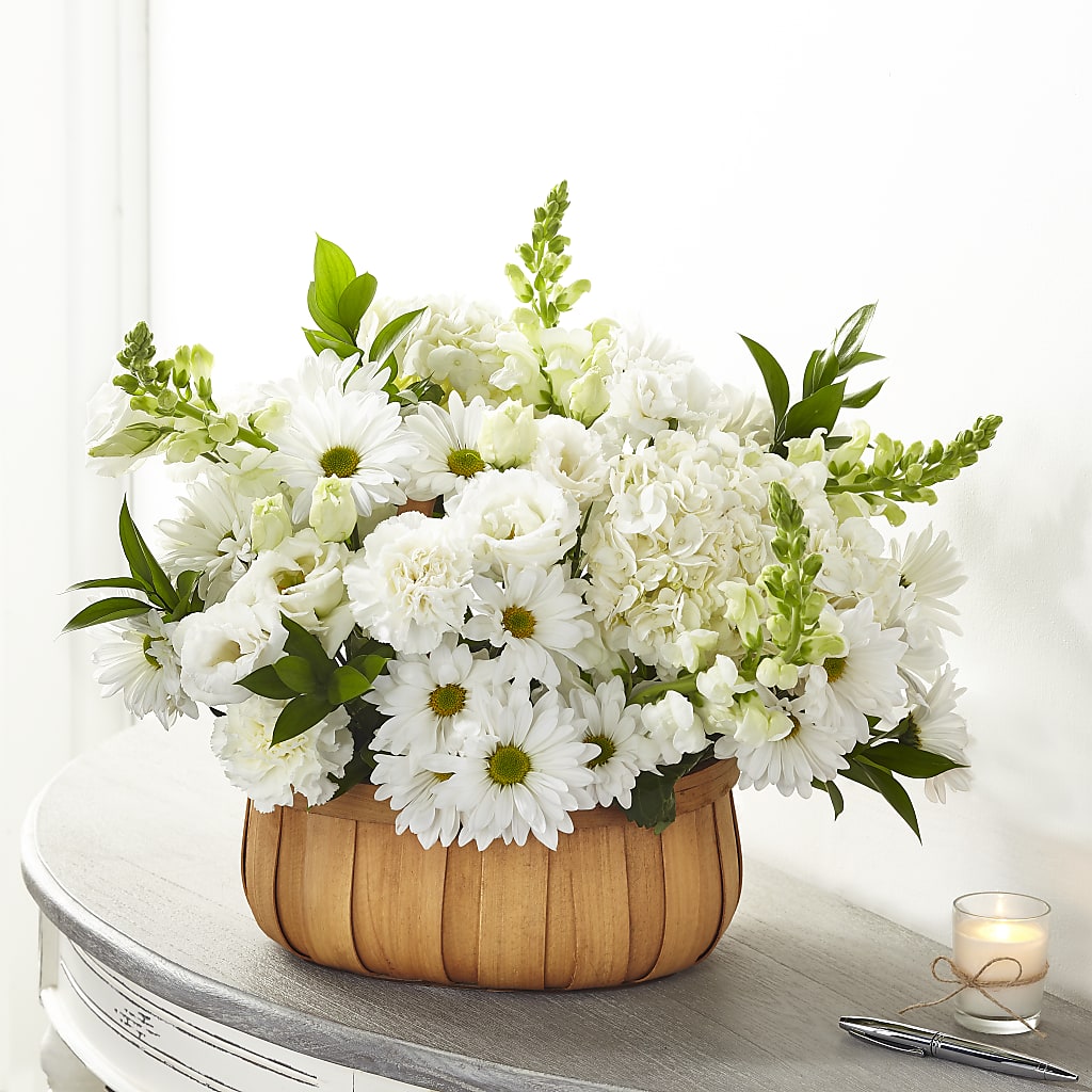 Pure Ivory Basket – Rhea Flower Shop, Toronto ON