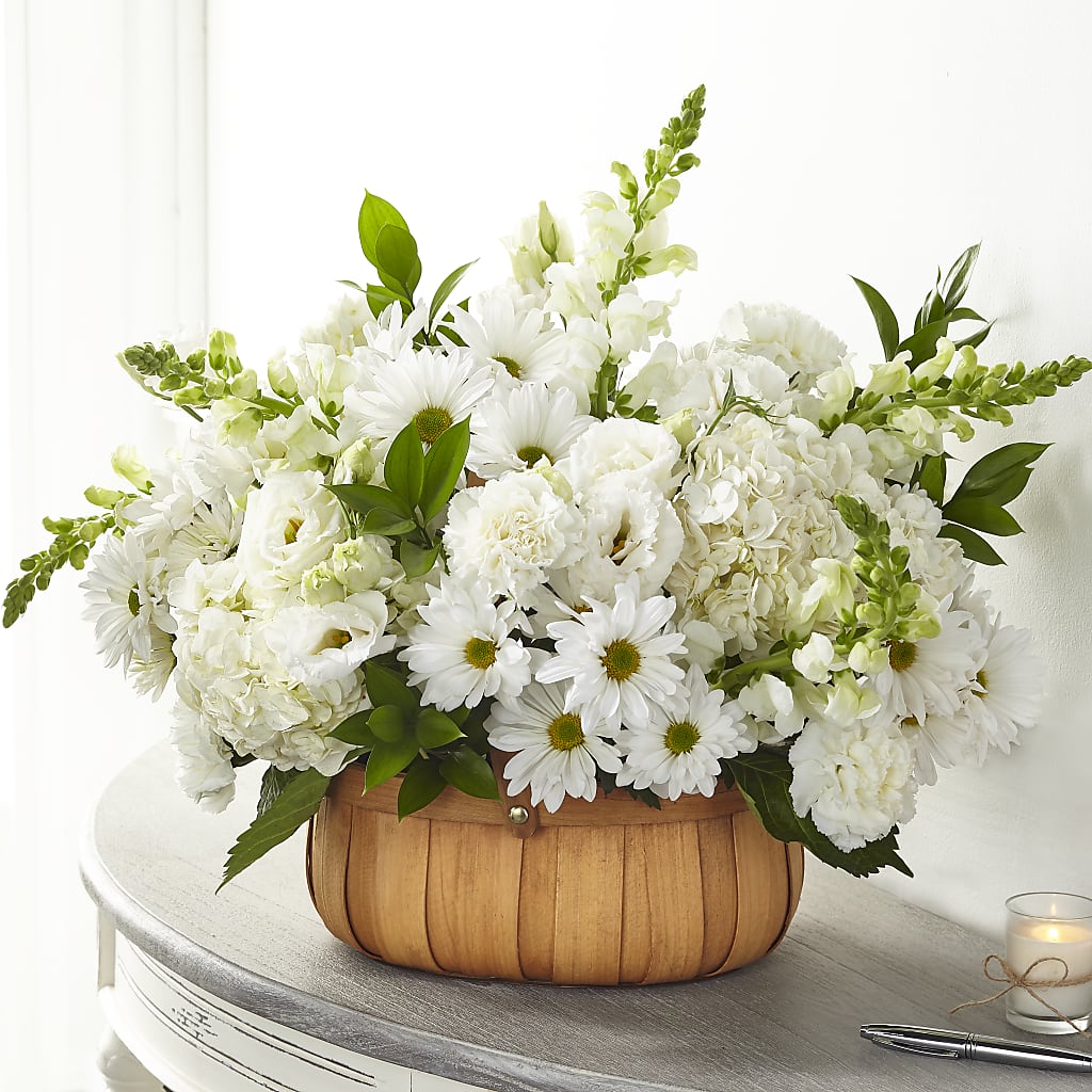 Pure Ivory Basket – Rhea Flower Shop, Toronto ON