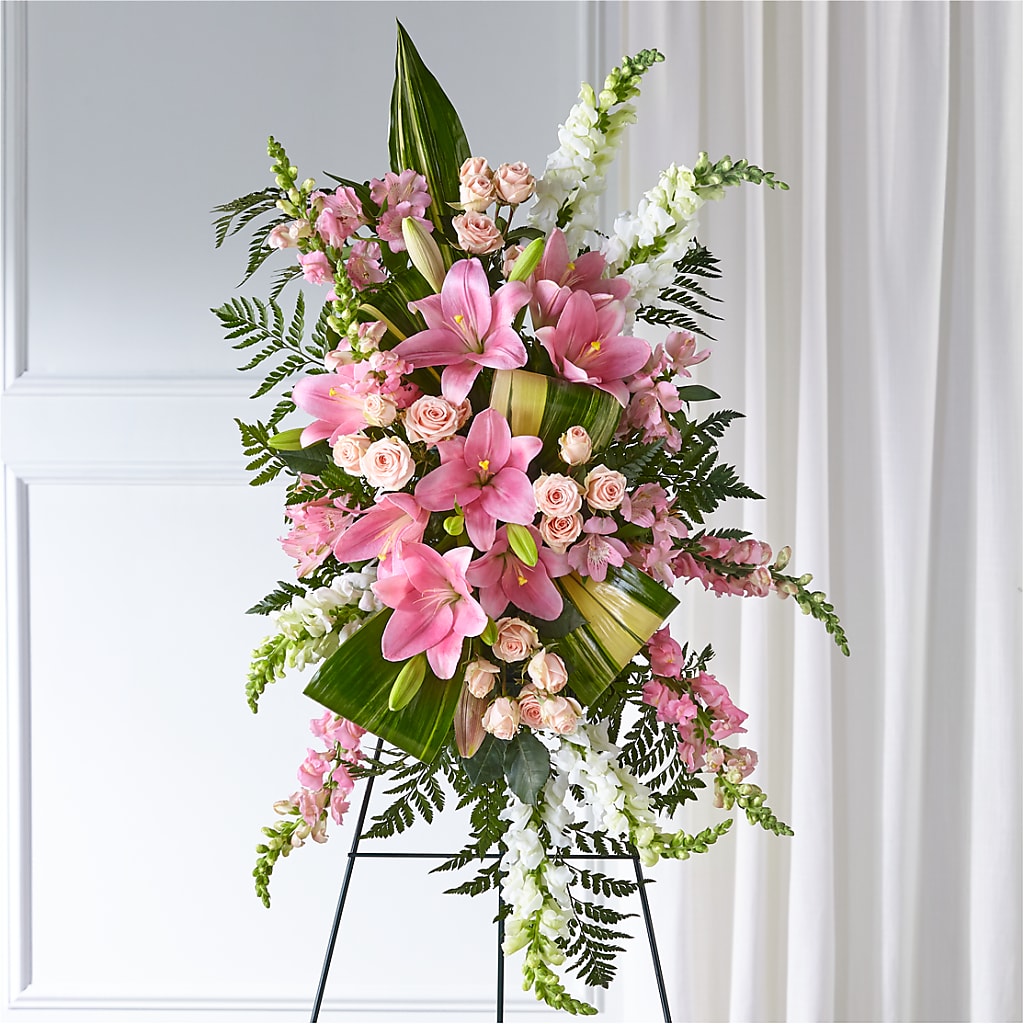 Elegant Embrace Standing Spray – Rhea Flower Shop, Toronto ON
