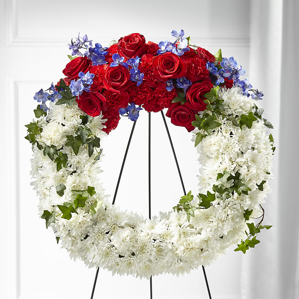 Patriotic Passion Wreath – Rhea Flower Shop, Toronto ON