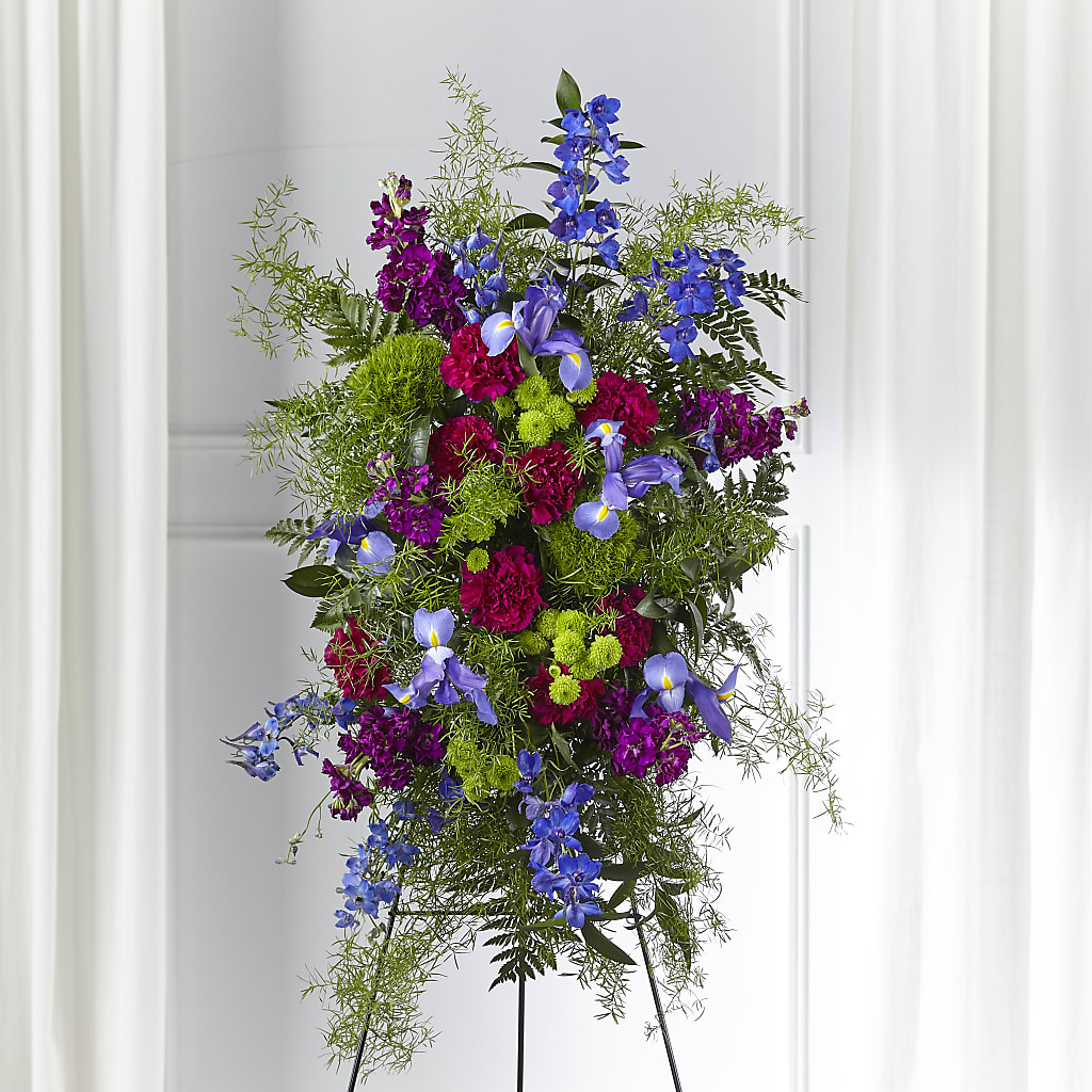 Heavenly Skies Standing Spray – Rhea Flower Shop, Toronto ON