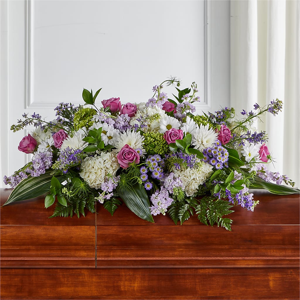 Meadows of Serenity Casket Spray – Rhea Flower Shop, Toronto ON
