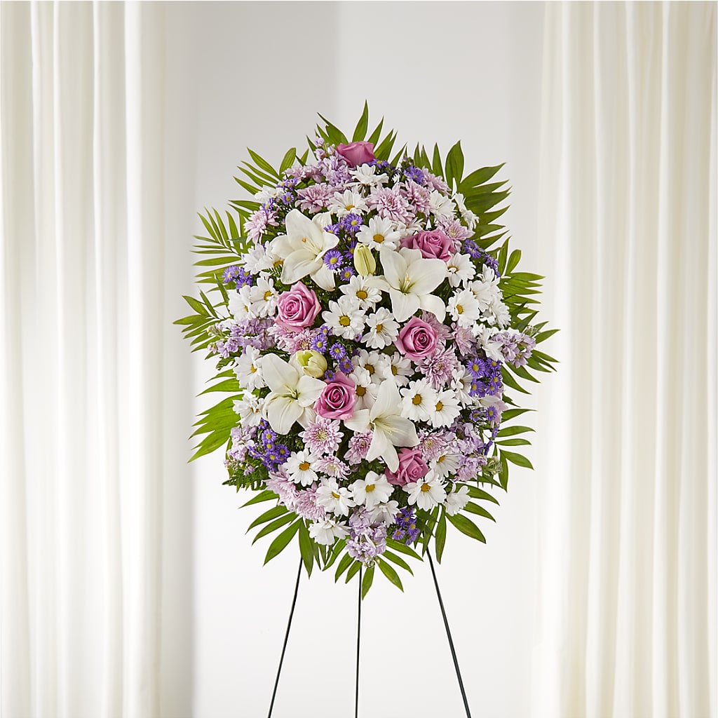Surrounded by Love Standing Spray – Rhea Flower Shop, Toronto ON