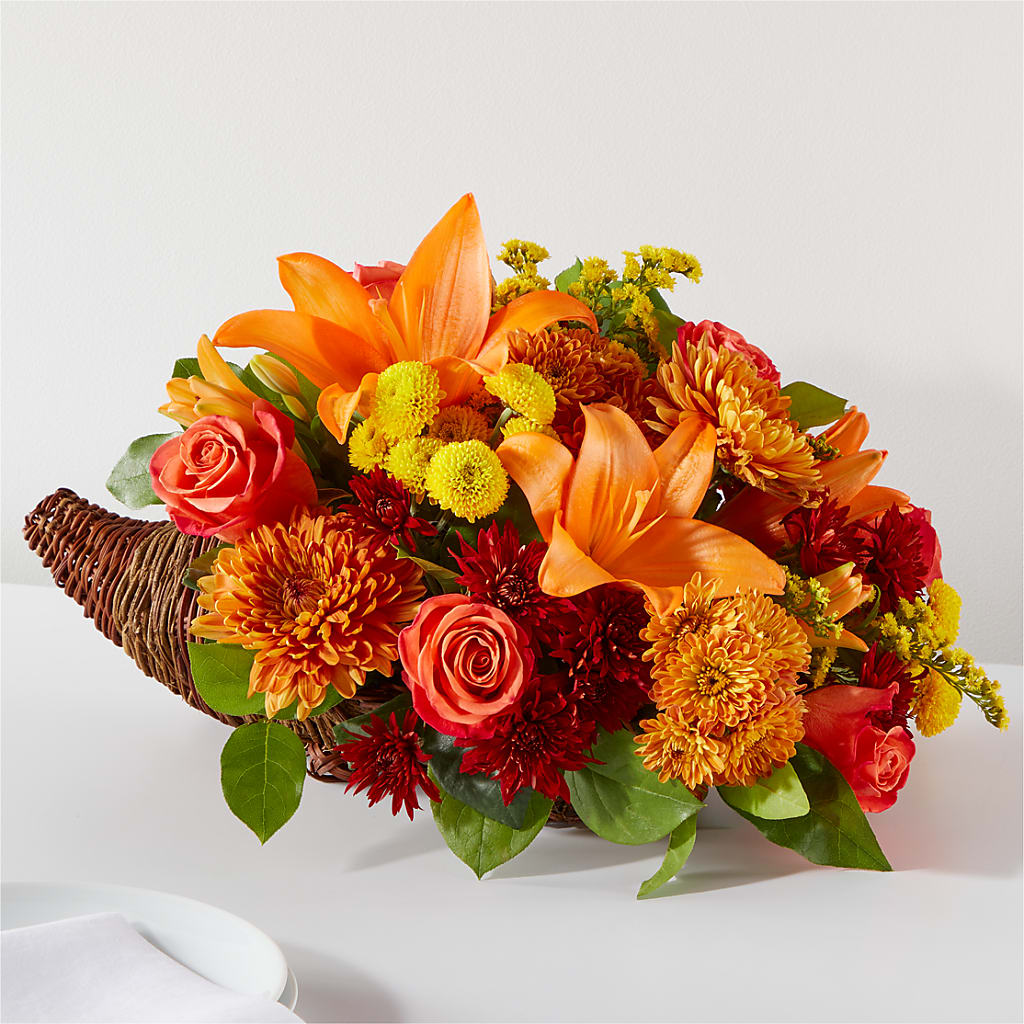 Bouquet of Blessings Cornucopia – Rhea Flower Shop, Toronto ON
