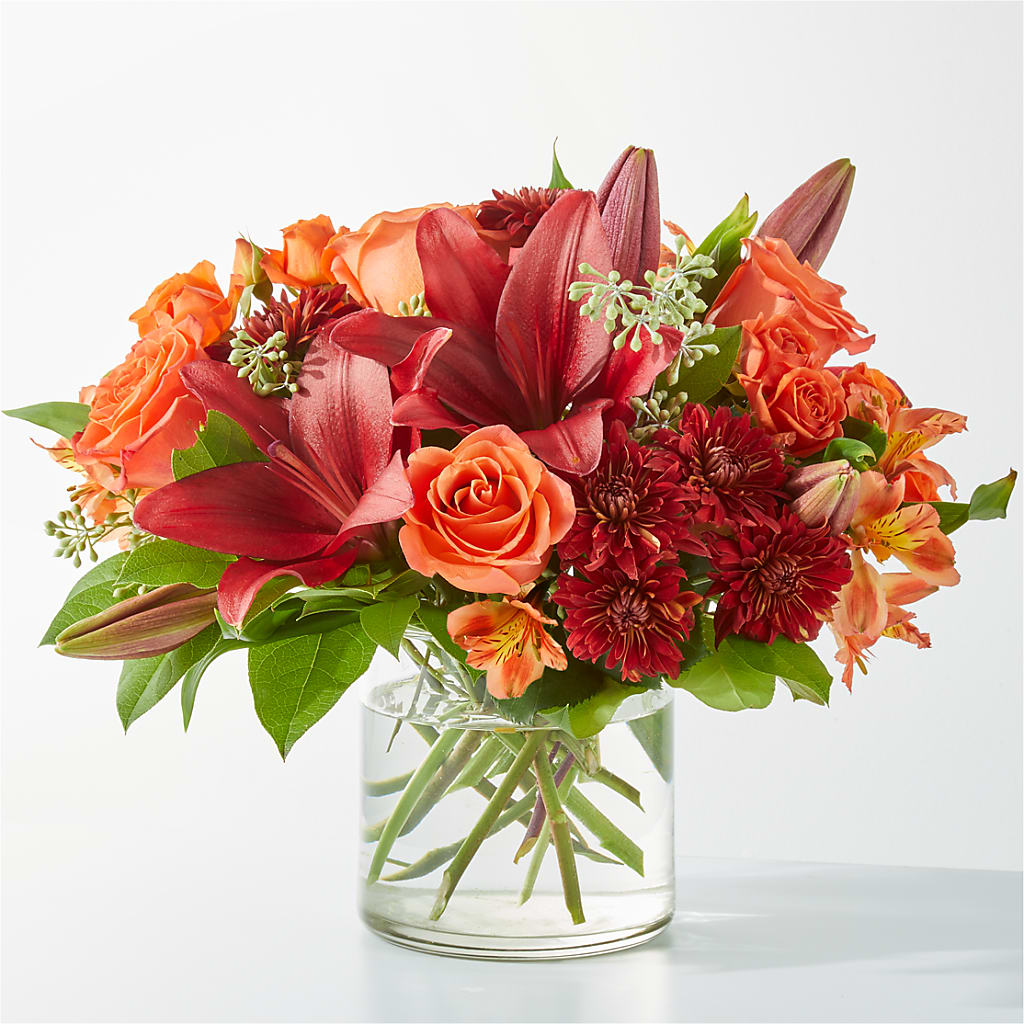 Crimson Leaves Bouquet – Rhea Flower Shop, Toronto ON