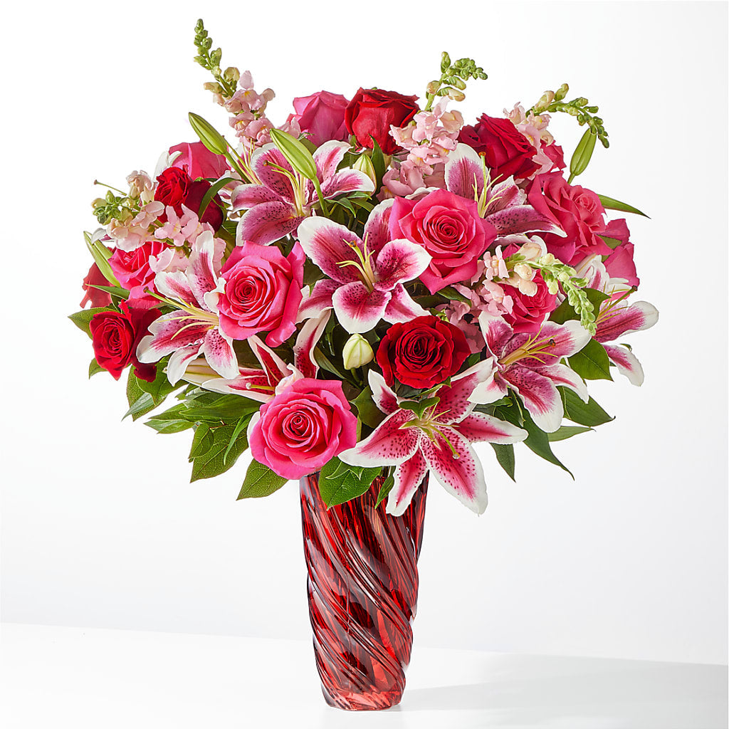 Always You Bouquet with Luxe Swirl Vase – Rhea Flower Shop, Toronto ON