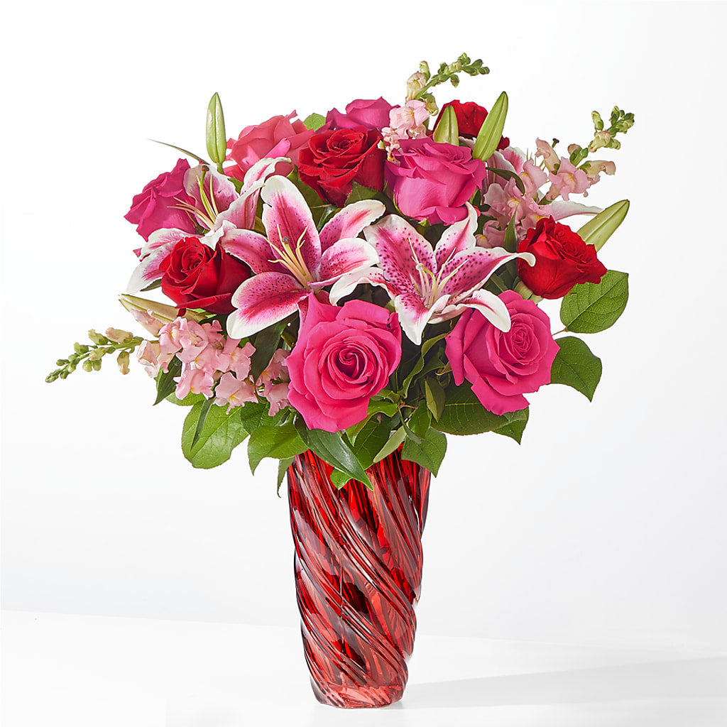 Always You Bouquet with Luxe Swirl Vase – Rhea Flower Shop, Toronto ON