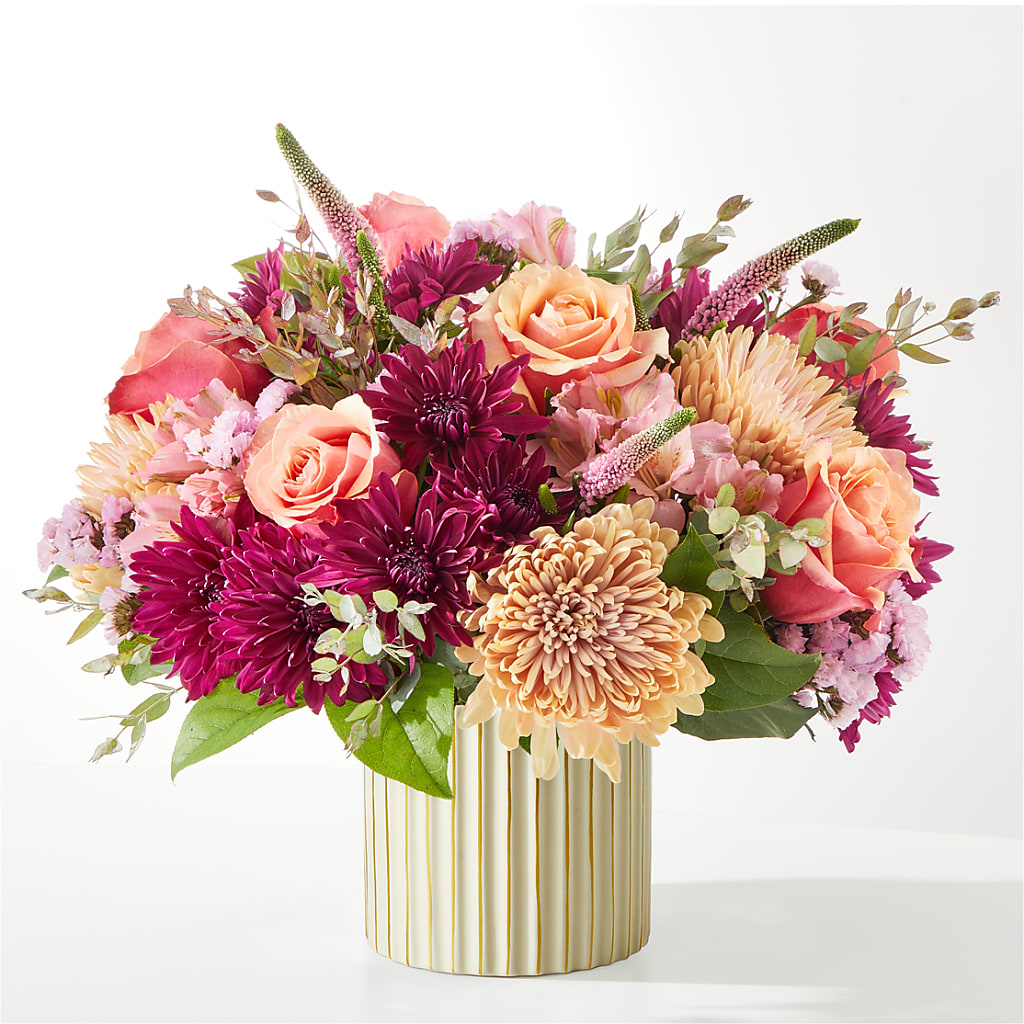Berry Cobbler Bouquet with Ivory Vase – Rhea Flower Shop, Toronto ON