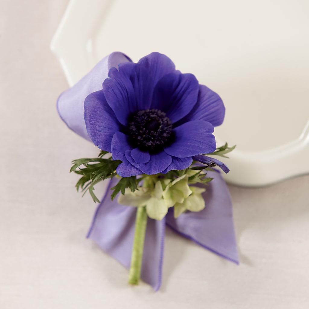 Purple Passion Boutonniere – Rhea Flower Shop, Toronto ON