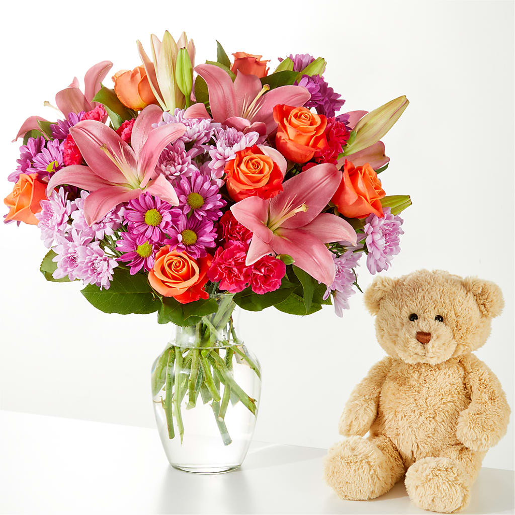 One and Only Bouquet and Bear Bundle –  Rhea Flower Shop, Toronto ON