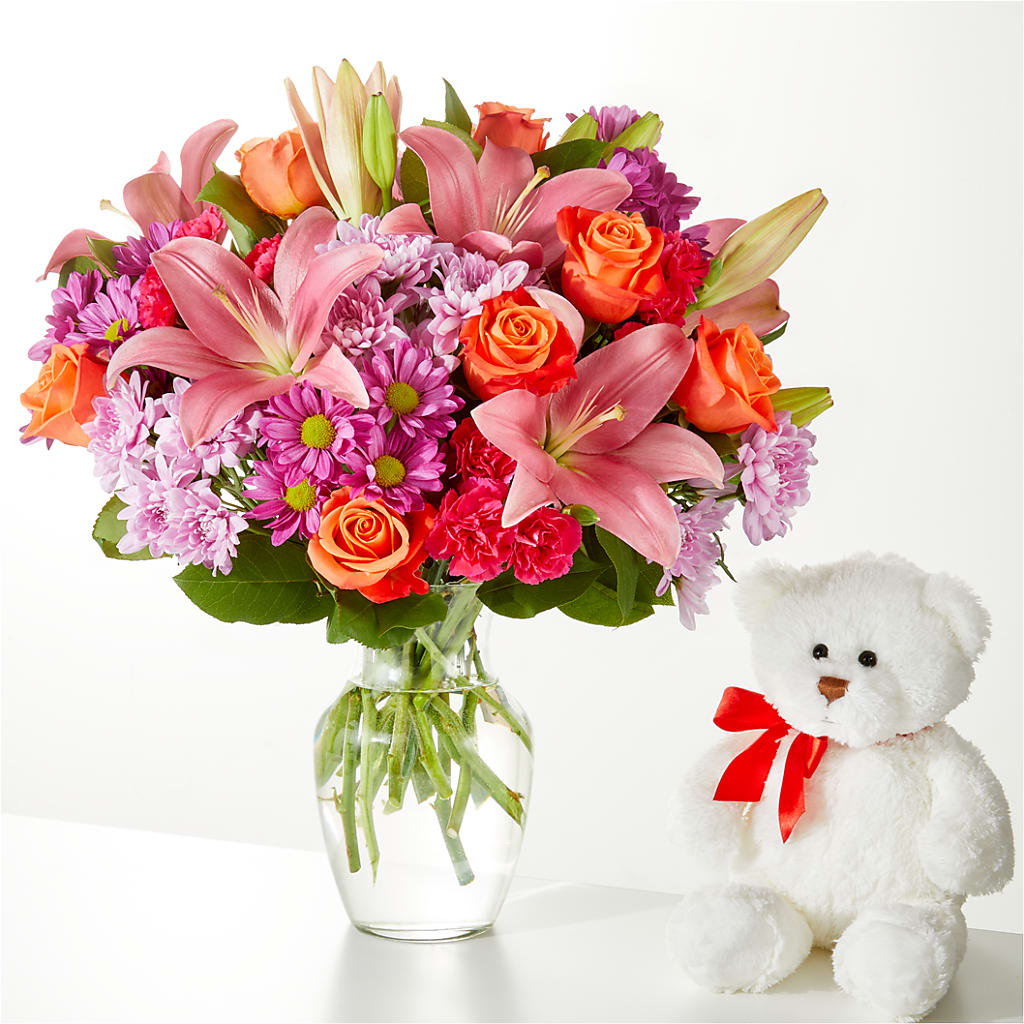 One and Only Bouquet and Bear Bundle –  Rhea Flower Shop, Toronto ON