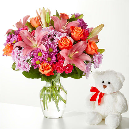 One and Only Bouquet and Bear Bundle –  Rhea Flower Shop, Toronto ON