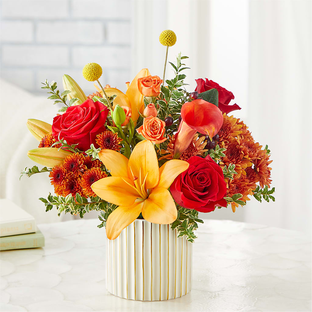 Scarlet Skies Bouquet –  Rhea Flower Shop, Toronto ON