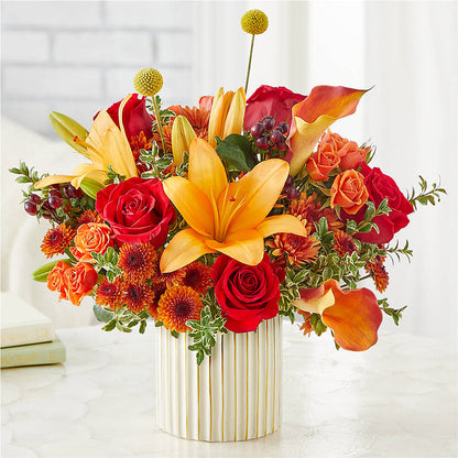 Scarlet Skies Bouquet –  Rhea Flower Shop, Toronto ON