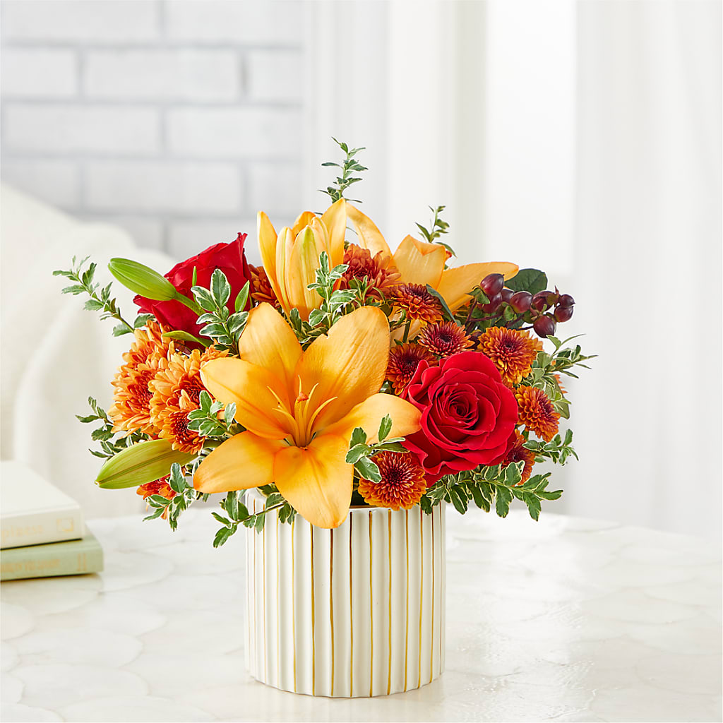 Scarlet Skies Bouquet –  Rhea Flower Shop, Toronto ON