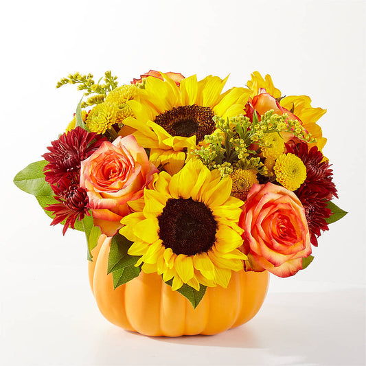 Golden Gourd Pumpkin Bouquet –  Rhea Flower Shop, Toronto ON