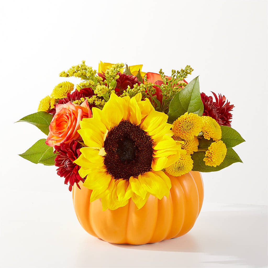 Golden Gourd Pumpkin Bouquet –  Rhea Flower Shop, Toronto ON