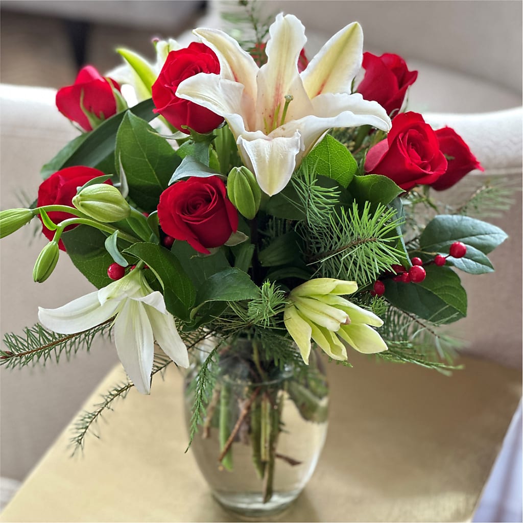 Sparkling Snowflakes Bouquet –  Rhea Flower Shop, Toronto ON