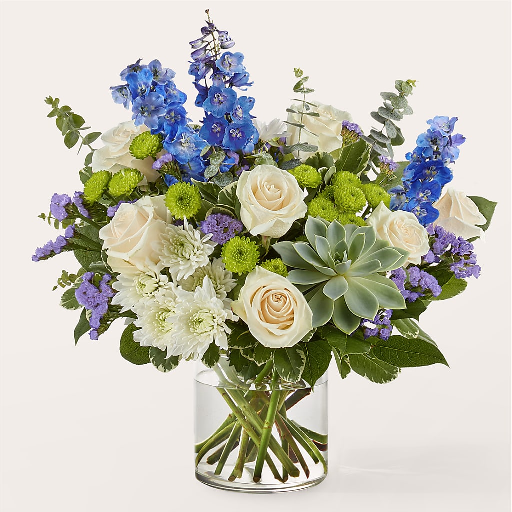 Cerulean Waves Bouquet –  Rhea Flower Shop, Toronto ON