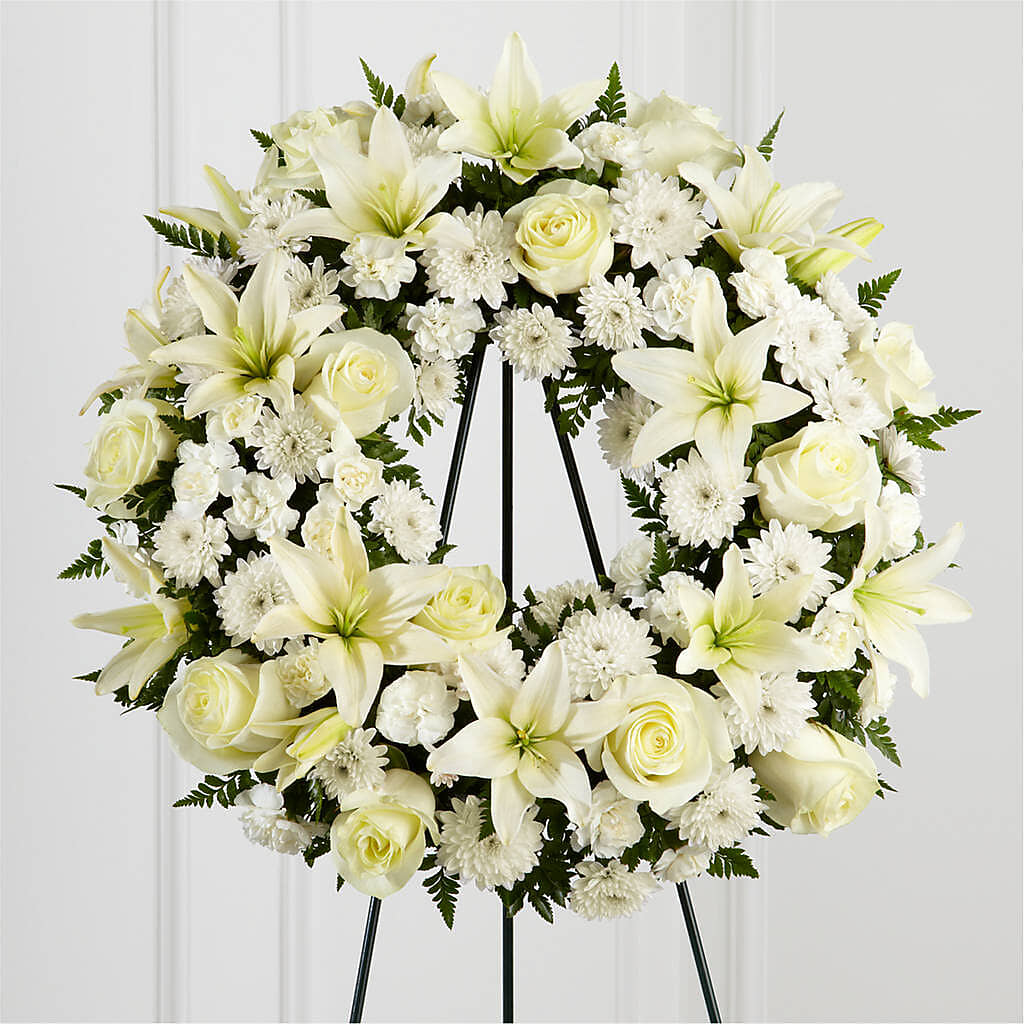 Treasured Tribute Wreath –  Rhea Flower Shop, Toronto ON