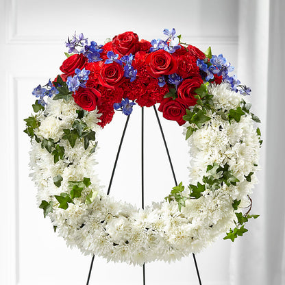 Patriotic Passion Wreath –  Rhea Flower Shop, Toronto ON