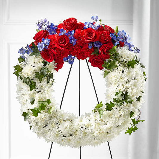 Patriotic Passion Wreath –  Rhea Flower Shop, Toronto ON