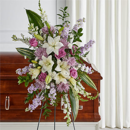 Grateful Hearts Standing Spray –  Rhea Flower Shop, Toronto ON