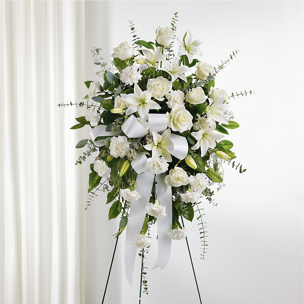 With Care Standing Spray –  Rhea Flower Shop, Toronto ON