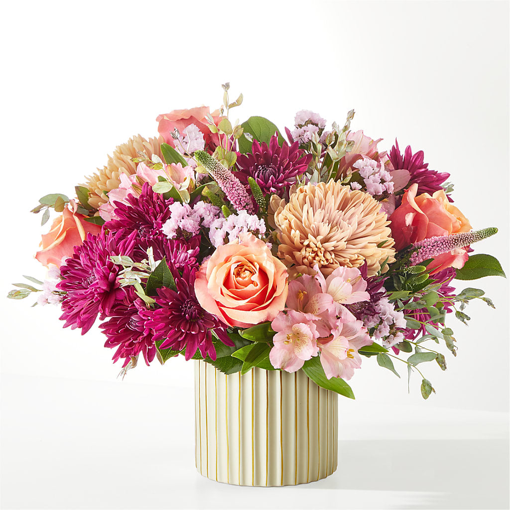 Berry Cobbler Bouquet with Ivory Vase –  Rhea Flower Shop, Toronto ON