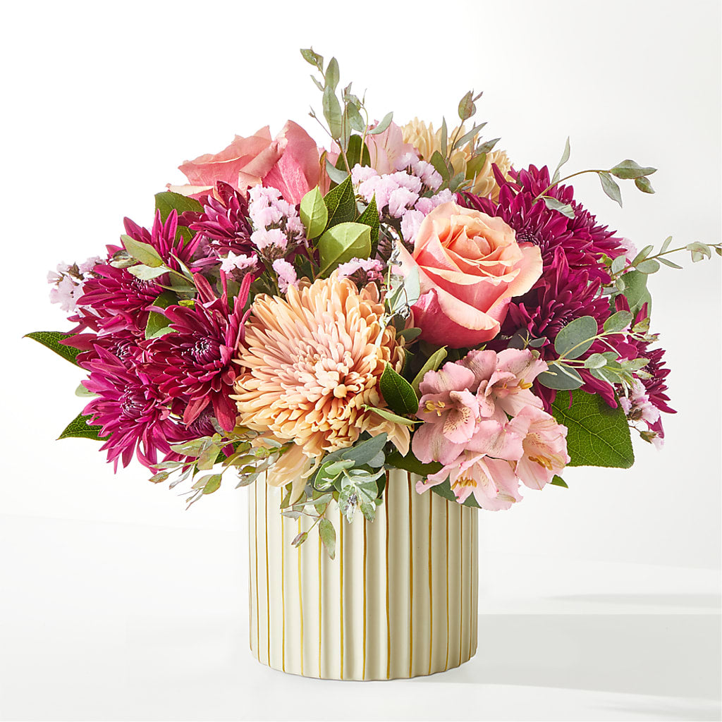 Berry Cobbler Bouquet with Ivory Vase –  Rhea Flower Shop, Toronto ON