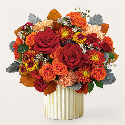 Merlot Bouquet with Ivory Vase –  Rhea Flower Shop, Toronto ON