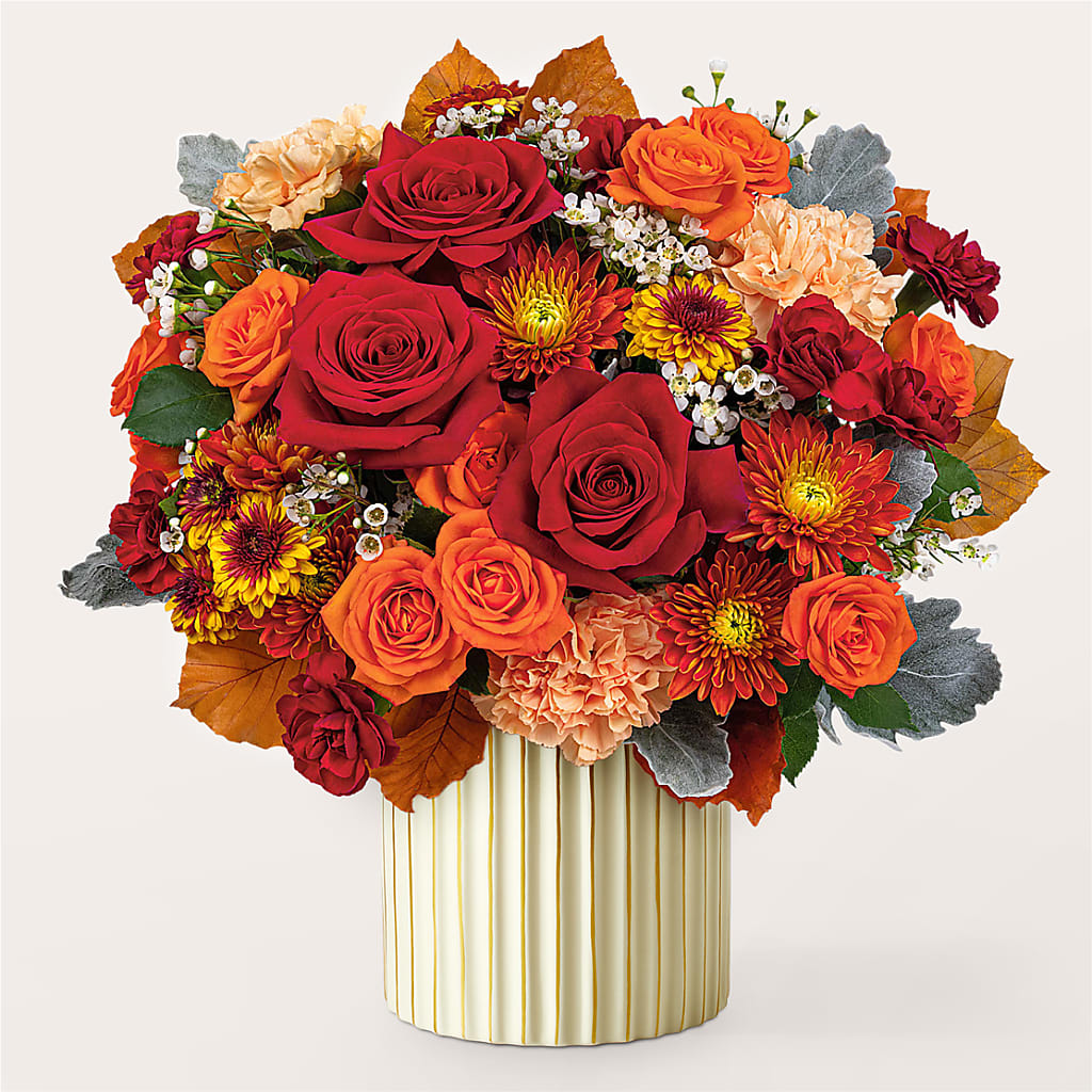 Merlot Bouquet with Ivory Vase –  Rhea Flower Shop, Toronto ON