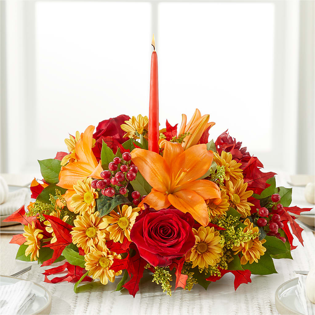 Autumn's Embrace Centerpiece –  Rhea Flower Shop, Toronto ON