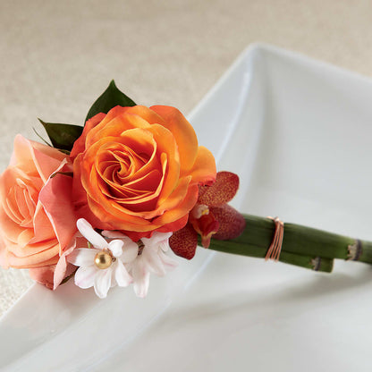 Sunset Dream Boutonniere –  Rhea Flower Shop, Toronto ON